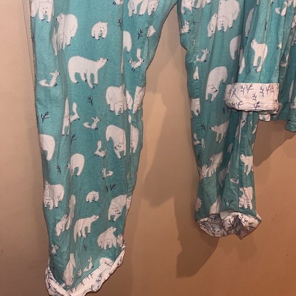 Munki Munki preowned blue polar bears pajama set size XXL - Picture 4 of 10